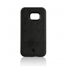 Samsung Galaxy S6 Edge Plus - LED Light illuminated Dimmable Selfie Flash Matte Hard Phone Cover Case - Black